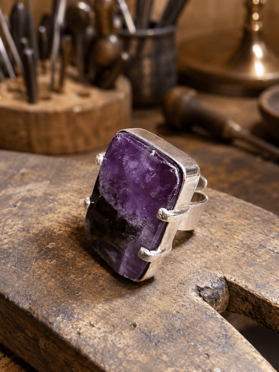 Anillo Flor de Amatista